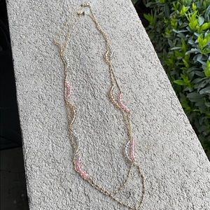 Long Anne Taylor Loft Gold Metal & Bead Necklaces